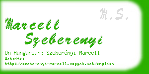 marcell szeberenyi business card